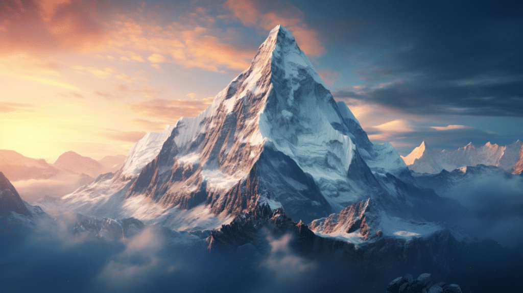 VR mountain climbing on mt Everest